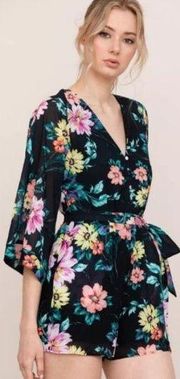 💕YUMI KIM💕 Lotus Floral Romper ~ Wild Rose Black