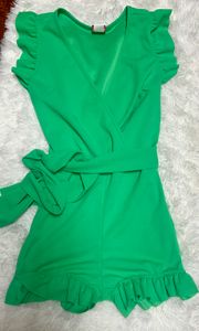 Kelly Green Romper