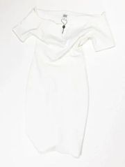 NEW Vero Moda Holly Crepe Off The Shoulder Mini Cocktail Party Dress Snow White