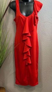 Boutique red dinner dress size small￼