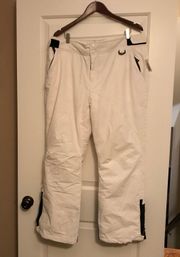 Essentials Women's Water-Resistant Full-Length Insulated Snow Pants Cream XXL