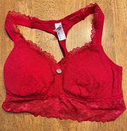 Sports Bra Small Red/lace/padded