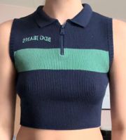 Ribbed Collar Tank