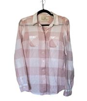 Maison Scotch Scotch & Soda Lightweight Check Button Down Shirt | Pink | 1 (S)