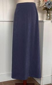 Fashion Bug Faux Dark Blue Suede Maxi Skirt