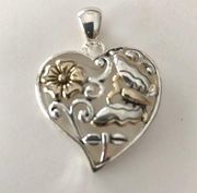 Heart Pendant Butterfly Dragonfly New Valentine