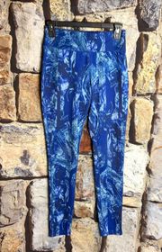 Mossimo Black & Blues Multi-Figured Leggings Wm S