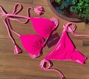 Lubyswim Melissa Pink Handmade Brazilian Swimsuit Set