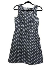 The Limited sleeveless dress gray with white polka dot size 6 NWT