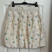 Women's A Line Pleated Sailboat Skirt