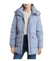 LUCKY BRAND Jacket Women’s XS Blue NWT Fingertip Hooded Puffer Coat Parka Hooded