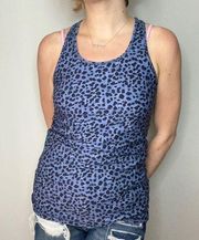 Calia by Carrie Underwood Blue Cheetah Animal Print Tank Top Racer back