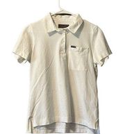 Figspro Pique Shortsleeve Polo White Size Medium Nursing Professional Office