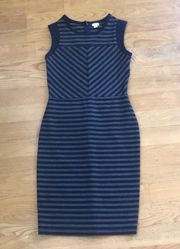 Navy and Grey Striped Dress