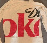 Diet Coke Studded Raw Edge Pull Over Sweatshirt