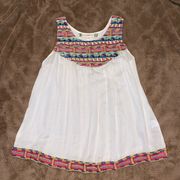 Chelsea & Violet creme embroidered tank top, XS