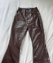Leather Flare Pants