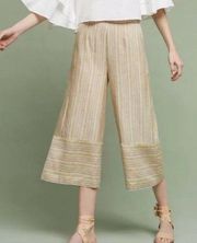 Elevenses wide leg crop pants with stripes size 8