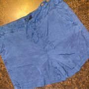 Sanctuary Anthropologie faux silk shorts with drawstring belt - size lar…