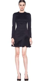 Alexander McQueen Ruffle Mini Scuba Dress in Size 36