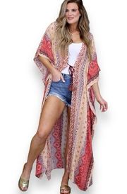 Lovestitch All Out Kimona Swimsuit Cover-up Women’s OS Bohemian Style