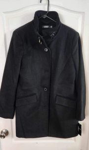 Lauren  Wool Buckle Collar Coat NwT Size 14. 085