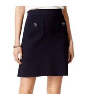 Tommy Hilfiger Navy Blue Skirt Pull On Front Pockets Womens Sz Large