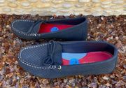 Tommy Hilfiger Women’s Navy Blue Suede Penny Loafers. Size 7.5 EUC!