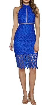 NWT Gemma Cobalt Blue Halter Dress -6 