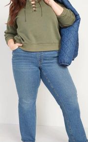 NWT  WOMAN PLUS SIZE DENIM JEANS FLARE 26