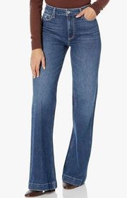 Paige NWT Leenah Slim Wide Leg Jeans in Verdigris Size 31