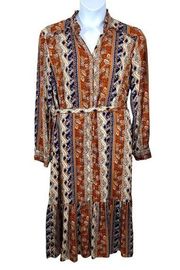 ABS by Allen Schwartz Bohemian Boho Maxi Shirtdress size XL