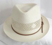 Rag & Bone White Trilby Panama Fedora Straw Hat