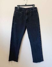 Vintage 90s Y2k Faded Glory High Rise Straight Leg Mom Jeans in Black