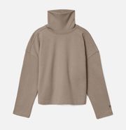 The Turtleneck Sweatshirt Cream Color Size is Small