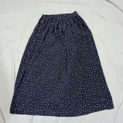 Talbots A Line Skirt Size 4 Blue Polka Dot Polyester Pleated Button Dress