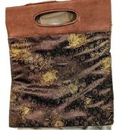 Handmade Travel Tote Handbag- Brown