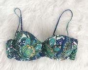 anthropologie mermaid paisley bikini top 34B