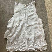 Ella Moss Multilayered White Tank Top