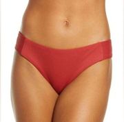 NWT Becca x Revolve Fine Line Rib American Bikini Bottom S Adobe Cheeky Low Rise