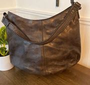 Patricia Nash dark brown leather shoulder bag