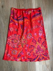 New York & Company Paisley Print Midi Skirt