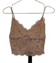 NEW LULUS LACE PINK ROSE BRALETTE size small