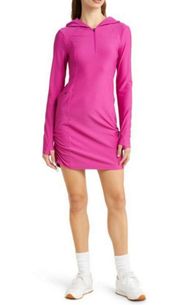 💕ZELLA💕 Excursion Hooded Long Sleeve Dress ~ Pink Wild Aster Medium M NWT