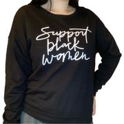 nine west “support black women” crewneck size small