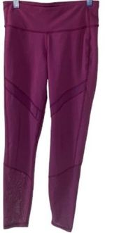 Old Navy Old‎ Navy leggings active size small go dry mesh maroon plum