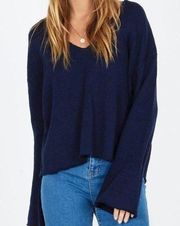 Amuse Society After Sundown V Neck Knit Sweater Md