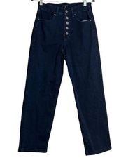 Universal Standard Exposed Button Fly Straight Leg Jeans