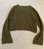 dark green cropped sweater