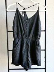 Black Eyelet Romper